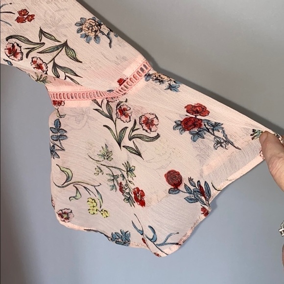 𝅺DISNEY Beauty and The Beast Midi DressSize Medium Floral Pink Sheer Bell… - Picture 5 of 14
